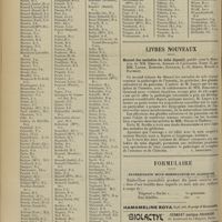 0666 - Page 658 - Index alphabétique / Livres nouveaux. Manuel des maladies du tube digestif, publié sous la direction de MM. Debove, Achard et Castaigne. Tome II, par MM. Loeper, Esmonet, Gouraud, L.-G. Simon, Boidin et Rathery [L. Babonneix] / Formulaire. Entérocolite muco-membraneuse et glaireuse