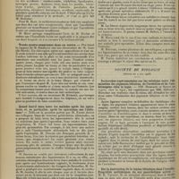 0676 - Page 668 - Sociétés savantes. Société de chirurgie. (Séance du 6 mai 1908). Des perforations intestinales au cours de la fièvre typhoïde / Rachianesthésie. M. Beurnier / Trente-quatre compresses dans un ventre. M. Richelot sur une observation de M. Loze... / Quand faut-il faire lever les malades après les opérations, et, en particulier, après les opérations sur l'abdomen ? M. Faure / Société de biologie. (Séance du 9 mai 1908). Recherches expérimentales sur les relations entre l'élimination des pigments biliaires, de l'urobiline et de l'urobilinogène chez le lapin. MM. Brissaud et Bauer / Sur la destruction de la toxine tétanique dans l'intestin. Propriétés antitoxiques du suc pancréatique activé. M. H. Vincent