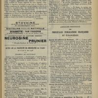 0691 - Page 683 - Livres nouveaux. Hygiène du dyspeptique, par G. Linossier [L. Babonneix] / Actes de la Faculté de médecine de Paris du 25 au 30 mai 1908. Examens de doctorat / Thèses / Articles originaux des principales publications françaises et étrangères. Journal de médecine de Bordeaux / Journal des praticiens / Journal des sciences médicales de Lille / Union médicale et scientifique du Nord-Est