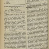 0750 - Page 742 - Formulaire. Séborrhéides eczématiformes / Actes de la Faculté de médecine de Paris du 8 au 13 juin 1908. Examens de doctorat / Thèses / Articles originaux des principales publications françaises et étrangères. Blatter für Klinische Hydrotherapie / Jahrbuch für Kinderheilkunde / Medical Record