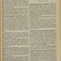 0761 - Page 753 - Sociétés savantes. Société médicale des hôpitaux. (Séance du 29 mai 1908). Un cas d'anémie aplastique. MM. Caussade et Schaeffer / Double épidémie de rougeole et de varicelle. MM. Oddo et E. Weil... / Traumatisme et folie. M. le Docteur A. Marie / Insuffisance mitrale traumatique. MM. Claisse et Socquet / Mal perforant buccal. MM. A. Danlos et A. Lévy-Franckel / Société de biologie. Séance du 30 mai 1908). Nouvelles recherches sur le rôle des hématoblastes ou plaquette sanguine, dans la coagulation. MM. L. Le Sourd et Ph. Pagniez / Importance de la zone sous-capsulaire et de la « sclérose marginale » dans la tuberculose rénale hématique. M. André Jousset / Dessiccation du virus rabique en présence de l'acide sulfurique. MM. Remlinger et Nouri. M. Vansteenberghe / Résistance à l'infection chez les animaux chauffés. MM. E. Lesné et L. Dreyfus...