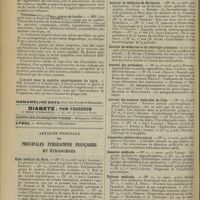 0762 - Page 754 - Sociétés savantes. Société de biologie. Séance du 30 mai 1908). Résistance à l'infection chez les animaux chauffés. MM. E. Lesné et L. Dreyfus... / Traitement thyroïdien « pierre de touche ». MM. Léopold Lévi et Henri de Rothschild / L'atoxyl dans la syphilis expérimentale du lapin. MM. Levaditi et Yamamouchi / Articles originaux des principales publications françaises et étrangères. Écho médical du Nord / Gazette hebdomadaire des sciences médicales de Bordeaux / Journal de médecine de Bordeaux / Journal de médecine et de chirurgie pratiques / Journal des praticiens / Journal des sciences médicales de Lille / Languedoc médico-chirurgical / Semaine médicale / Tribune médicale