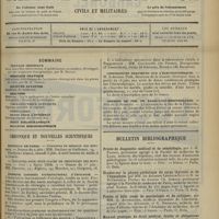 0765 - Page 757 - Sommaire / Chronique et nouvelles scientifiques. Hôpitaux de Paris / Premier Congrès international d'urologie / Conférences pratiques sur l'électrothérapie / Chemins de fer de Paris-Lyon-Méditerranée / Bulletin bibliographique