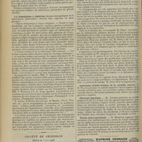 0798 - Page 790 - Sociétés savantes. Société d'études scientifiques sur la tuberculose. (Séance de mai 1908). Hémoptysies dites de début / Hémoptysies à répétition / Société de chirurgie. (Séance du 3 juin 1908). Fistules pancréatiques. M. Guinard / La laryngostomie dans les cas de rétrécissement du larynx. M. Sieur / Anévrisme artério-veineux de la carotide interne. M. Picqué / Chirurgie gastrique. M. Tuffier / Fistule vésico-intestinale. M. Morestin