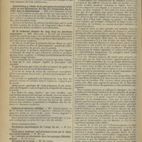 0820 - Page 812 - Sociétés savantes. Société de biologie. (Séance du 13 juin 1908). Sur les effets des extraits d'hypophyse, de thyroïde, de surrénale, d'ovaire employés en injections intra-péritonéales chez le lapin (injections simples et combinées) [première note]. MM. L. Rénon et A. Delille / Contribution à l'étude de la pathogénie des lésions tuberculeuses non folliculaires. Du rôle de l'atténuation des bacilles dans ce déterminisme. MM. Léon Bernard et Gougerot / De la recherche clinique du sang dans les sécrétions organiques. MM. Deléarde et Benoit / Cultures et mercure colloïdal. Mlle Cernovodeanu et M. G. Stodel / Avis / Pratique médicale. L'alimentation et la suralimentation des convalescents ; par M. Guillamat
