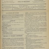 0825 - Page 817 - Sommaire / Chronique et nouvelles scientifiques. Hôpitaux de Paris / Guerre / La réorganisation des études pharmaceutiques