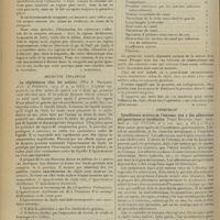 0868 - Page 860 - Sociétés savantes. Analyses. Médecine. L'élimination des chlorures et l'albuminurie au cours de la scarlatine. (Nobécourt et Merklen. Arch. de méd. des enf...). [L. Babonneix] / Médecine infantile. Le chylothorax chez les enfants. (Witt H. Hermann. Arch. of Pediatrics...). [M. Lance] / Chirurgie. Insuffisance motrice de l'estomac due à des adhérences périgastriques et duodénales. (Frank Billings. Amer. Journ. med. sc...). [F. Gardneu]