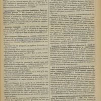 0893 - Page 885 - Sociétés savantes. Société médicale des hôpitaux. (Séance du 26 juin 1908). Hémorragie de l'isthme de l'encéphale. Troubles respiratoires. Hypertension terminale. MM. Josué et Paillard / Sporotrichose à type gommeuse symétrique. Sporo-agglutination positive. MM. Sicard et Descomps / Syphilide lichénoïde. M. le Docteur Alex. Renault / Société de biologie. (Séance du 27 juin 1908). L'ovo-amylase. M. Roger / Immunité du lirot vulgaire en hibernation à l'égard de la maladie du sommeil. Action du froid sur le « trypanosoma inopinatum » in vivo et in vitro. M. E. Beumpt / Rôle de la tension artérielle dans la production de l'athérome expérimental ; l'étude de l'action simultanée de l'adrénaline, substance hypertensive et de l'extrait aqueux de gui, substance hypotensive. M. R. Gaultier / Action immédiate de la saignée sur le nombre des leucocytes. La rétention leucocytaire. MM. Jean Camus et Ph. Pagniez