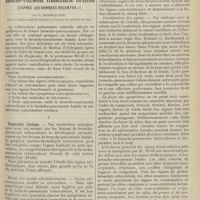 1033 - Page 1035 - Revue générale. Le diagnostic de la broncho-pneumonie tuberculeuse infantile d'après les données récentes ; par G. Mouriquand... I. Diagnostic clinique