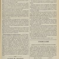1063 - Page 1065 - Sociétés savantes. Académie des sciences. (Séance du 27 juillet 1908). Sur l'inégalité de volume des glandes mammaires chez la femme. Conséquences physiologiques. MM. G. Variot et P. Lassablière / Etude expérimentale de la transmissibilité de la tuberculose par les crachats desséchés. M. Kuss / Chimie biologique de quelques graisses. M. R. Robinson / Société de chirurgie. (Séance du 29 juillet 1908). La tuberculose inflammatoire / Formulaire. L'essence de sauge contre les sueurs nocturnes