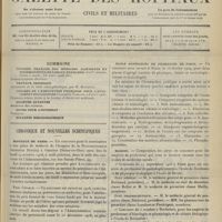 1115 - Page 1117 - Sommaire / Chronique et nouvelles scientifiques. Hôpitaux de Paris / Écoles de médecine / École supérieure de pharmacie de Paris / Marine