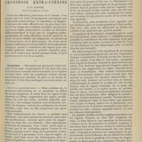 1129 - Page 1131 - Revue générale. Signes, diagnostic et traitement de la grossesse extra-utérine ; par R. Burnier... I. Symptômes