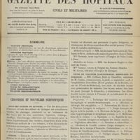 1139 - Page 1141 - Sommaire / Chronique et nouvelles scientifiques. Asile des aliénés de Quimper / Guerre / Distinctions honorifiques / Cours de vacances (laryngologie, rhinologie et otologie) / Erratum