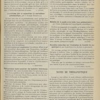 1147 - Page 1149 - Livres nouveaux. Journal d'un praticien. Consultations sur la grossesse, l'accouchement, les maladies des femmes et les soins à donner aux nourrissons. Observations personnelles notées au cours même des événements, par le Docteur H. Stapfer. [L. Gayard] / L'occultisme hier et aujourd'hui. Le merveilleux préscientifique, par le Docteur Grasset. [L. Babonneix] / Thérapeutique hydro-minérale des maladies vénériennes (Indications des cures thermales dans les principaux accidents de la syphilis et de la blennorragie. Choix de la station, par le Docteur Henri Pelon... / Maladies de la moelle et du bulbe [non systématisées], par Oddo. (Collection de l'encyclopédie scientifique). [Alquier] / Nouvelles recherches sur l'évaluation de l'acidité du suc gastrique, par Louis Lematte... [A. Gaullieur l'Hardy] / Notes de thérapeutique