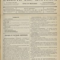 1163 - Page 1165 - Sommaire / Chronique et nouvelles scientifiques. Hôpitaux de Province / Écoles de médecine / Distinctions honorifiques / Statistique / Chemins de fer de Paris-Lyon-Méditerranée