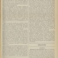 1169 - Page 1171 - Revue générale. Signes, diagnostic et traitement de la grossesse extra-utérine ; par R. Burnier... IV. Traitement / Analyses. Chirurgie. Chirurgie du canal thoracique. (Henry P. De Forest. Annals of Surgery...). [F. Gardner]