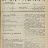1187 - Page 1189 - Sommaire / Chronique et nouvelles scientifiques. Hôpitaux de Paris / Legs Marjolin / Guerre