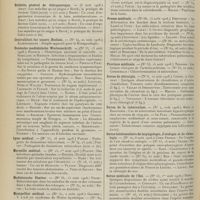 1196 - Page 1198 - Articles originaux des principales publications françaises et étrangères. Bulletin général de thérapeutique / Centralblatt fur innere Medizin / Deutsche medizinische Wochenschrift / Lyon médical / Marseille médical / Medizinische Blaetter / Montpellier médical / Nord médical / Normandie médicale / Pédiatrie pratique / Pester medizinisch = chirurgische Presse / Presse médicale / Province médicale / Revue de chirurgie / Revue de la tuberculose / Revue hebdomadaire de laryngologie, d'otolo;gie et de rhinologie / Revue médicale de l'Est / Revue neurologique / Semaine gynécologique