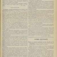 1207 - Page 1209 - Analyses. Chirurgie. Sur la formation d'un ligament suspenseur après l'hystéropexie et ses dangers. (Frank E. Taylor. - The Practitioner...). [M. Lance] / Ophtalmologie. Le chlorome, envisagé particulièrement au point de vue des symptômes oculaires. (C. S. Merrill et A. G. Bedell. New-York State journ. of Med...). [F. Gardner] / Obstétrique. La dégénérescence graisseuse de l'utérus pendant la grossesse. (Gazzetta Siciliana di med. e chir...). [A. Gaullieur l'Hardy] / Livres nouveaux. Études sur la physio-pathologie du corps thyroïde et de l'hypophyse, par les Docteurs Léopold-Lévi et Henri de Rothschild. Préface de M. Ch. Achard. [A. Gaullieur l'Hardy]