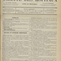 1211 - Page 1213 - Sommaire / Chronique et nouvelles scientifiques. Hôpitaux de Paris / Bourses de doctorat / Facultés de médecine