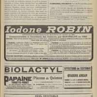 1221 - Page 1223 - Livres nouveaux. Précis de pathologie générale, par le Docteur P. Courmont. [L. Babonneix] / Avis