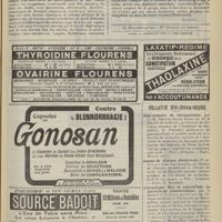 1233 - Page 1235 - Notes pour l'internat. Diagnostic des angines à fausses membranes. (A suivre) / Bulletin bibliographique