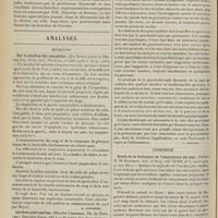 1254 - Page 1256 - Un cas de chorée mortelle ; par MM. H. Méry et L. Babonneix / Analyses. Médecine. Sur le charbon des amygdales. (Zia Noury pacha et Hasdar bey. Deuts. med. Wochens...). [A. Lemierre] / Les faux gastropathes. (Maurice Chaudron. Th. de Paris...). [L. Gayard] / Chirurgie. Etude de la technique de l'amputation du sein. (Robert H. M. Dawbarn. Ann. of Surg...). [F. Gardner]