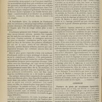 1266 - Page 1268 - Congrès français de médecine. (Xe session). [Genève, 3-5 septembre 1908]. La neurasthénie (Suite et fin de la discussion) / Analyses. Médecine. Le clapotage et la matité déclive dans l'occlusion incomplète de l'intestin (A. Mathieu. Arch. des mal. de l'appareil digestif et de la nutrition...). [L. Babonneix] / Chirurgie. Fractures du genou par arrachement ligamenteux. (Sidney Lange. Ann. of Surg...). [F. Gardner]