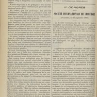 1286 - Page 1288 - Note sur l'hypertrophie du tissu lymphoïde du pharynx. Ses rapports avec la tuberculose ; par MM. P. Nobécourt... et Léon Tixier... / IIe Congrès de la Société internationale de chirurgie. (Bruxelles, 21-26 septembre 1908). I. Du cancer
