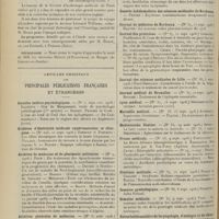 1296 - Page 1298 - Chronique et nouvelles scientifiques. Excursion médicale à Londres sous le patronage de la société d'hydrologie médicale de Paris (25 octobre au 1er novembre 1908) / Nécrologie / Articles originaux des principales publications françaises et étrangères. Annales médico-psychologiques / Archives d'électricité médicale expérimentales et cliniques / Archives de médecine et de pharmacie militaires / Archives générales de médecine / Archives médico-chirurgicales du Poitou / Bulletin général de thérapeutique / Écho médical du Nord / Gazette hebdomadaire des sciences médicales de Bordeaux / Journal de médecine de Bordeaux / Journal des praticiens / Journal des sciences médicales de Lille / Journal médical de Bruxelles / Lyon médical / Marseille médical / Medizinische Blaetter / Presse médicale / Province médicale / Semaine gynécologique / Semaine médicale / Revue hebdomadaire de laryngologie, d'otologie et de rhinologie / Tribune médicale