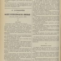 1300 - Page 1302 - Clinique médicale de l'Hôpital Beaujon. Insuffisance aortique simulant le rétrécissement mitral ; par le Professeur Debove / IIe Congrès de la Société internationale de chirurgie. (Bruxelles, 21-26 septembre 1908). III. Anesthésie / IV. Chirurgie du rachis
