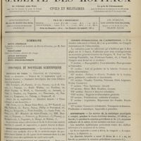 1307 - Page 1309 - Sommaire / Chronique et nouvelles scientifiques. Hôpitaux de Paris / Distinctions honorifiques / Société internationale de chirurgie / Congrès international de l'alimentation / Statistique / Enseignement de la chirurgie dentaire
