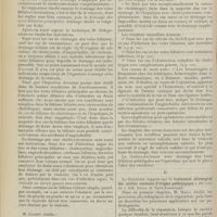 1344 - Page 1348 - XXIe Congrès de l'Association française de chirurgie. (Paris, 5-10 octobre 1908). Résumé et analyse des rapports. Chirurgie du canal cholédoque et du canal hépatique. MM. Delagenière et Gosset / Traitement chirurgical des cavités osseuses d'origine pathologique. MM. Broca et Nové-Josserand