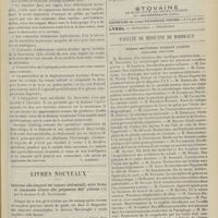 1349 - Page 1353 - Analyses. Chirurgie. Ablation d'une tumeur kystique sous-corticale en plusieurs temps, le dernier temps sans anesthésie. (H. M. Thomas et Harvey Cushing. Journ. Amer. med. Assoc...). [F. Gardner] / Livres nouveaux. Indirizzo alla diagnosi dei tumori abdominali, sotto forma di commento clinico alla palpazione dell' addome, par le Docteur G.-E. Sacconaghi. [A. Gaullieur l'Hardy] / Faculté de médecine de Bordeaux. Thèses soutenues pendant l'année scolaire 1907-1908