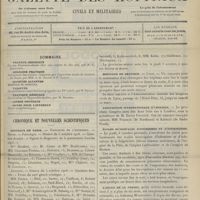 1365 - Page 1369 - Sommaire / Chronique et nouvelles scientifiques. Hôpitaux de Paris / Hôpitaux de Province / Association internationale d'urologie / Écoles municipales d'infirmiers et d'infirmières / L'argus de la presse / Avis