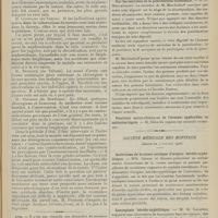 1397 - Page 1401 - Ier Congrès de l'Association internationale d'urologie. (Paris, 30 septembre-3 octobre 1908). Quatrième question. Indications opératoires dans la tuberculose du rein. M. Ceccherelli... / Avis / Sociétés savantes. Académie des sciences. (Séance du 5 octobre 1908). Sur les microbes de la putréfaction intestinale. M. E. Metchnikoff / Société médicale des hôpitaux. (Séance du 9 octobre 1908). Anévrisme de la crosse aortique d'origine hérédo-syphilitique. MM. Chiray et Ségard / Leucoplasie hérédo-syphilitique. M. G. Lacapère / Un cas de lèpre autochtone venant du Cantal. MM. Milian et Fernet