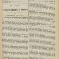1421 - Page 1425 - Revue générale. Cancer primitif des canaux biliaires. [Hépatique. Cystique. Cholédoque] ; par MM. Jean Rhenter et Jean Rebattu... VIII. Traitement / XXIe Congrès de l'Association française de chirurgie. [Paris, 5-10 octobre 1908]. Compte rendu des séances. Le traitement des cavités osseuses d'origine pathologique; MM. Broca et Nové-Josserand