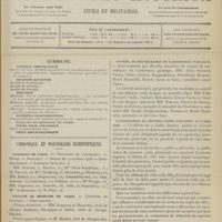 1437 - Page 1441 - Sommaire / Chronique et nouvelles scientifiques. Hôpitaux de Paris / Faculté de médecine de Paris / Écoles de médecine / Conseil de surveillance de l'Assistance publique / L'application du nouveau codex ajournée au 15 mai 1909