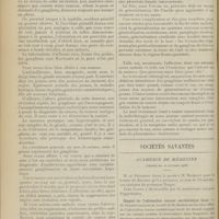 1440 - Page 1444 - Clinique chirurgicale. Cancer du sein. Épithélioma ulcéré avec envahissement ganglionnaire et généralisation hépatique. Abstention opératoire ; par M. Jaboulay... / Sociétés savantes. Académie de médecine. (Séance du 20 octobre 1908). Emploi de l'adrénaline comme anesthésique local. M. Gilbert / Cancer primitif du corps du pancréas. M. Chauffard
