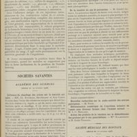 1467 - Page 1471 - XXIe Congrès de l'Association française de chirurgie. [Paris, 5-10 octobre 1908]. Questions diverses. (A suivre) / Sociétés savantes. Académie des sciences. (Séance du 19 octobre 1908). Influence du chauffage des urines sur la toxicité urinaire. MM. Ch. Bouchard, Balthazard et Jean Camus / Sur l'affection connue sous le nom de botryomycose et son parasite. MM. Gustave Bureau et Alphonse Labbé / De la tonalité du son de percussion. M. Gabriel Arthaud / Société médicale des hôpitaux. (Séance du 23 octobre 1908). La petite hémophilie familiale. MM. P.-Emile Weill et Boyé
