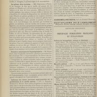 1470 - Page 1474 - Sociétés savantes. Société de biologie. (Séance du 23 octobre 1908). Un procédé économique d'hémoculture. M. Lafforgue / Les géloses dites vaccinées. MM. Remlinger et Nouri / Processus mécaniques de l'hyperépinéphrie. M. Sézary / Influence des lésions nerveuses expérimentales sur la prolifération de la moelle osseuse. MM. L. Ribadeau-Dumas et G. Roussy / Echinococcose primitive expérimentale. Résistance vitale des oeufs du ténia echinocoque. M. Dévé / Articles originaux des principales publications françaises et étrangères. Bulletin de laryngologie, otologie et rhinologie / Marseille médical / Province médicale / Revue hebdomadaire de laryngologie, d'otologie et de rhinologie / Wiener klinische Wochenschrift