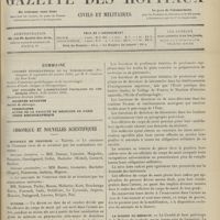 1485 - Page 1489 - Sommaire / Chronique et nouvelles scientifiques. Hôpitaux de Province / Guerre / La maison du médecin