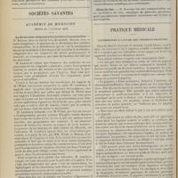 1516 - Page 1520 - Médecine pratique. La morphine dans le traitement de la coqueluche / Sociétés savantes. Académie de médecine. (Séance du 3 novembre 1908). La déclaration obligatoire des maladies transmissibles. M. Kelsch / Traitement des fractures du col du fémur par l'enchevillement. M. Paul Delbet / Abcès du foie. M. Routier / Pratique médicale. Contribution à l'étude des ferments digestifs