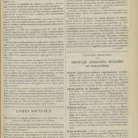 1517 - Page 1521 - Pratique médicale. Contribution à l'étude des ferments digestifs / Livres nouveaux. Neurasthénie et psycho-névroses, par Bernheim... [L. Alquier] / Articles originaux des principales publications françaises et étrangères. Archives d'électricité médicale expérimentales et cliniques / Journal médical de Bruxelles / Pédiâtrie pratique / Revue de chirurgie / Revue de médecine