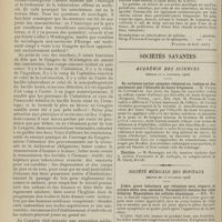 1574 - Page 1578 - Congrès international de la tuberculose. (Washington, 21 septembre-12 octobre 1908). Section d'hygiène sociale, industrielle et économique. [F. Gardner] / Médecine pratique. Traitement médicamenteux des anorexies fébriles / Sociétés savantes. Académie des sciences. (Séance du 9 novembre 1908). De certaines taches cutanées résistant au radium et disparaissant par l'étincelle de haute fréquence. M. Foveau de Courmelles / Election. M. Henneguy / Société médicale des hôpitaux. (Séance du 13 novembre 1908). Ictère grave infectieux par rétention avec oligurie et urémie sèche avec azotémie. Perméabilité absolue des voies biliaires. Hyperplasie des cellules hépatiques. MM. Widal et Abrami