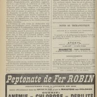 1602 - Page 1606 - Revue générale. De l'obstruction biliaire ; par M. Chiray... III. Etude anatomo-clinique des obstructions biliaires. (A suivre) / Notes de thérapeutique. Posologie de la digitaline dans l'endocardite et la péricardite aiguës / Renseignements