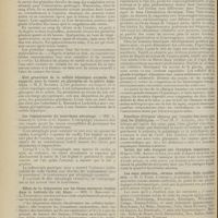 1612 - Page 1616 - Sociétés savantes. Société de biologie. (Séance du 21 novembre 1908). Recherches du bacille tuberculeux dans les cavités nasales d'hommes normaux et dans celles des tuberculeux. MM. Le Noir et Jean Camus / Survie des globulins hors de l'organisme. M. Achard, M. Aynaud / Etat granuleux de la cellule hépatique normale. Ses rapports avec la teneur en glycogène de la cellule hépatique. M. F. Rathery / Les vomissements du nourrisson aérophage. MM. A. Lesage, G. Leven et G. Barret / Effets de la fulguration sur les tissus normaux étudiés dans le testicule du rat blanc. MM. J. Bergonié et L. Tribondeau / Les lésions hépatiques dans l'intoxication tabagique expérimentale. MM. G. Guillain et Gy / Résultats cliniques obtenus par l'emploi des corps gras chez les diabétiques. M. F. Arloing / Action des sels d'argent sur l'entolyse hépatique. MM. Ascoli et Izar / Les eaux minérales, sérums artificiels. Note rectificative. M. G. Fleig