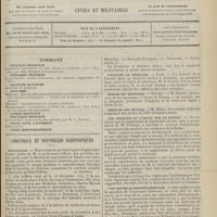 1617 - Page 1621 - Sommaire / Chronique et nouvelles scientifiques. Nécrologie / Hôpitaux de Paris / Facultés de médecine / Écoles de médecine / Médecin des écoles / Les médecins et l'impôt sur le revenu / Une nouvelle société médicale. (Voir la suite des Nouvelles, p. 1628)