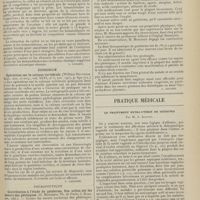 1623 - Page 1627 - Analyses. Médecine. Etudes sur la rétraction du caillot sanguin. (M. Arthus et Mlle Chapiro. Arch. intern. de physiol...). [L. Gayard] / Chirurgie. Opérations sur la colonne vertébrale. (William Stevenson Baer. Ann. of surg...). [F. Gardner] / Thérapeutique. Contribution à l'étude du gaïaforme. Son action sur les sueurs des phtisiques. (G. Moncenis. Th. de Paris...). [L. Gayard] / Pratique médicale. Le traitement extra-utérin de métrites ; par M. A. Jeantet