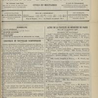 1629 - Page 1633 - Sommaire / Chronique et nouvelles scientifiques. Conseil supérieur d'hygiène publique de France / Congrès des praticiens / Amphithéâtre d'anatomie des hôpitaux. (Voir la suite des nouvelles, p. 1641) / Renseignements / Actes de la Faculté de médecine de Paris du 7 au 12 décembre 1908. Examens de doctorat / Thèses